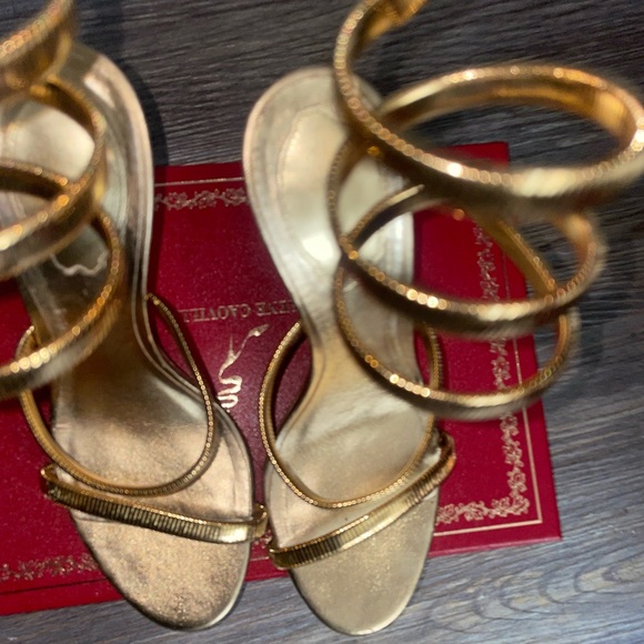 Rene CaoVilla Omega / Juniper Snake Spiral-Wrap Stiletto Sandals - Picture 13 of 16